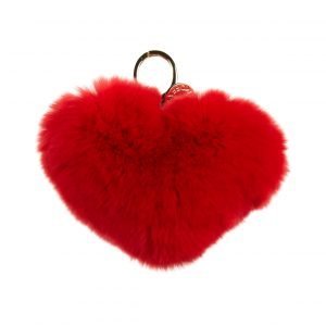 Rebecca Minkoff Heart Fur Pom Pom Turkisavaimenperä