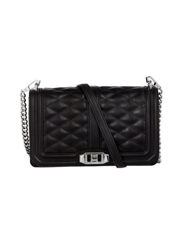 Rebecca Minkoff Love Crossbody Silver Nahkalaukku