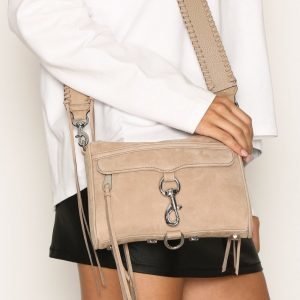 Rebecca Minkoff Mini Mac Nubuck With Guitar Strap Olkalaukku Sandstone