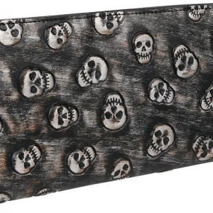 Rock Rebel By Emp Skull Quilted Wallet Kukkaro