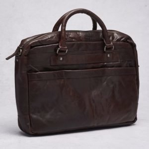 Spikes & Sparrow Spikes & Sparrow Briefcase Dark Brown