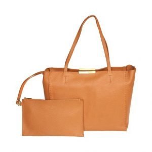 Ted Baker Clarika Soft Grain Faceted Bar Shopper Nahkalaukku