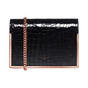 Ted Baker Iidaa Metallic Trim Exotic Leather Crossbody Nahkalaukku