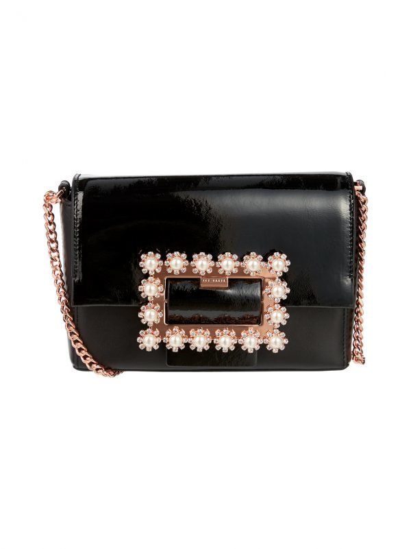 Ted Baker Peonyy Embellished Buckle Clutch Nahkalaukku