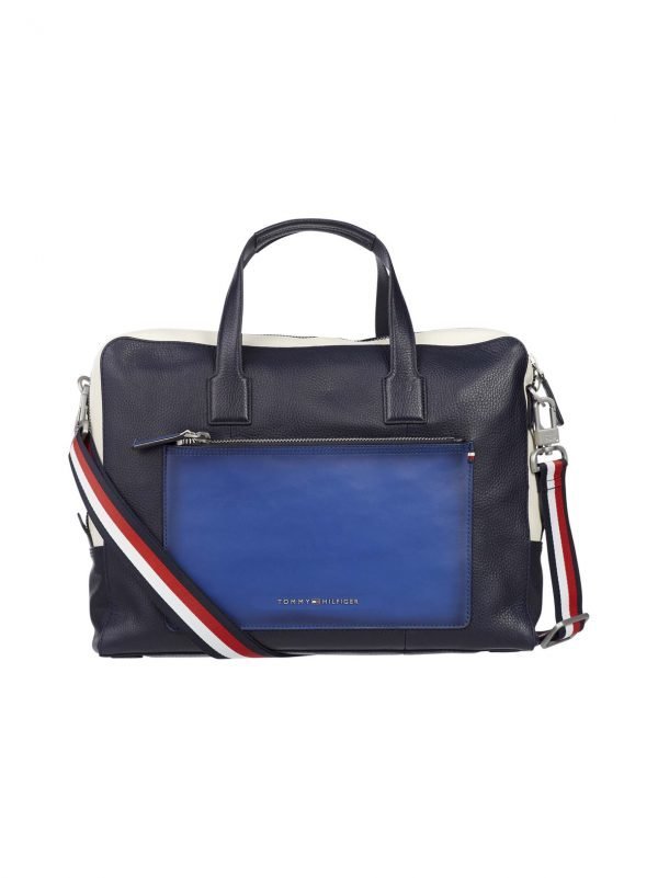 Tommy Hilfiger Colour Blocked Computer Bag Nahkalaukku