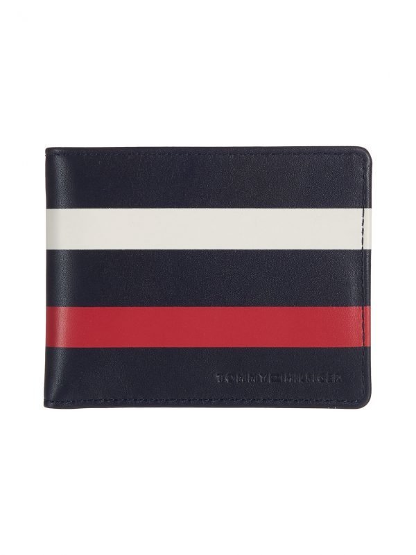 Tommy Hilfiger Striped Leather Wallet Lompakko