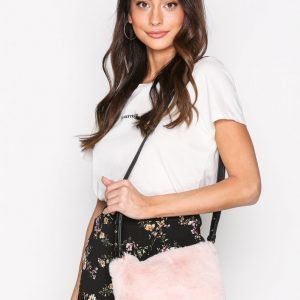 Topshop Faux Fur Cross Body Bag Olkalaukku Light Pink