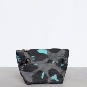 Topshop Mini Leopard Makeup Bag Toilettilaukku Grey