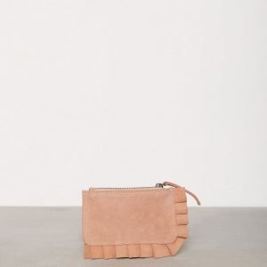 Vero Moda Vmjoline Ruffle Suede Purse Lompakko Vaalea Pinkki