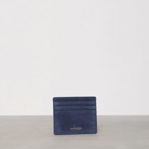 Whyred East Suede Korttilompakko Navy